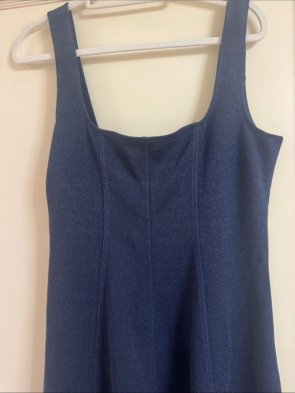 Women's Navy Square-Neck A-Line Dress